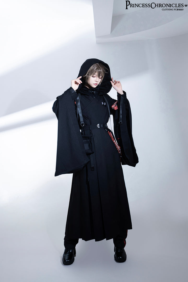 Techwear Post-Apocalyptic Black Lolita Jumper Skirt