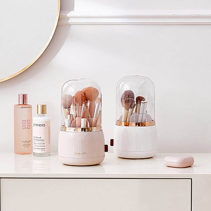 Rotating Dustproof Makeup Brush Organizer