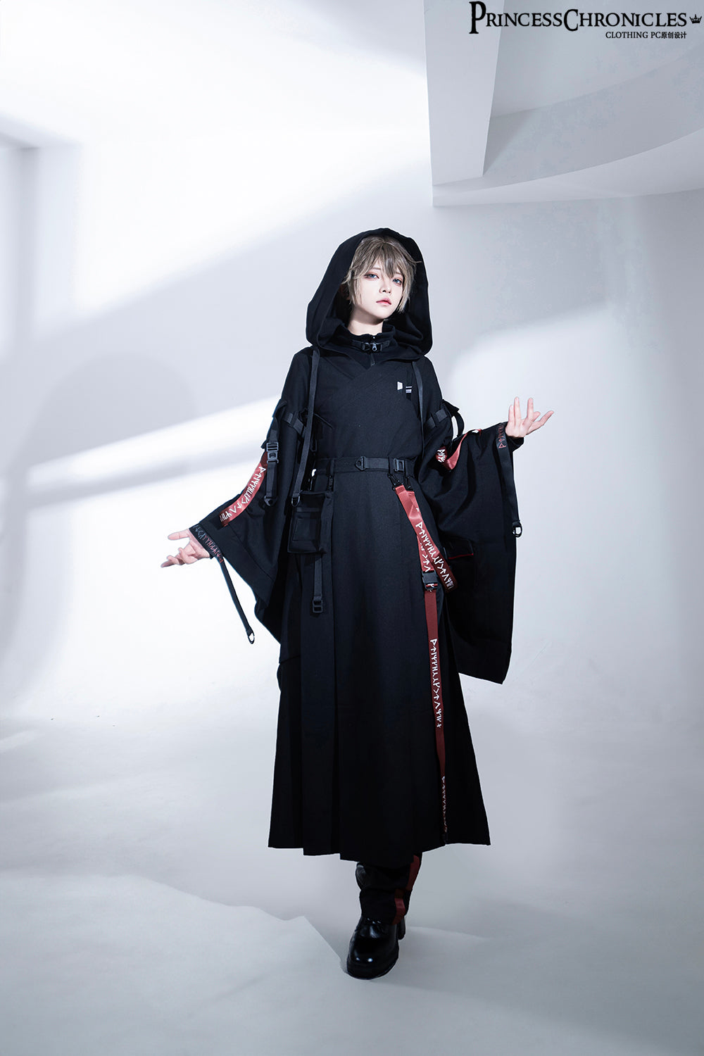 Techwear Post-Apocalyptic Black Lolita Jumper Skirt