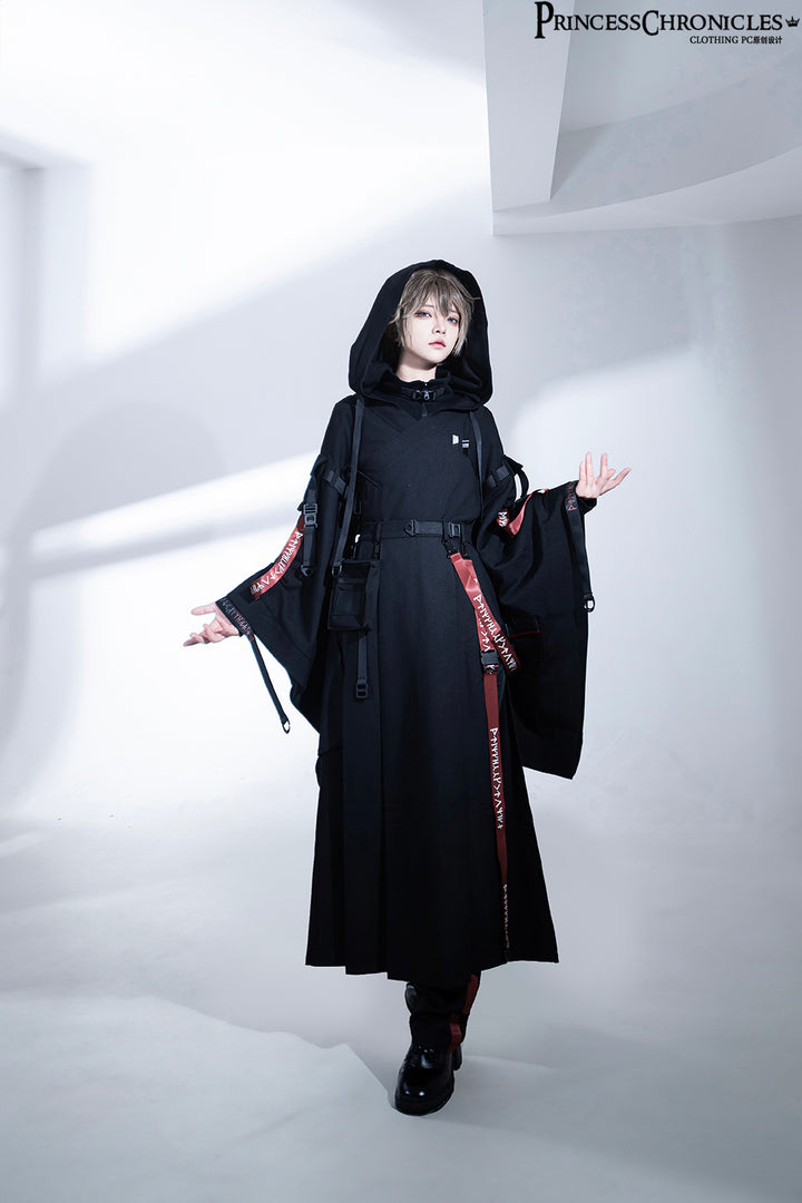 Techwear Post-Apocalyptic Black Lolita Jumper Skirt