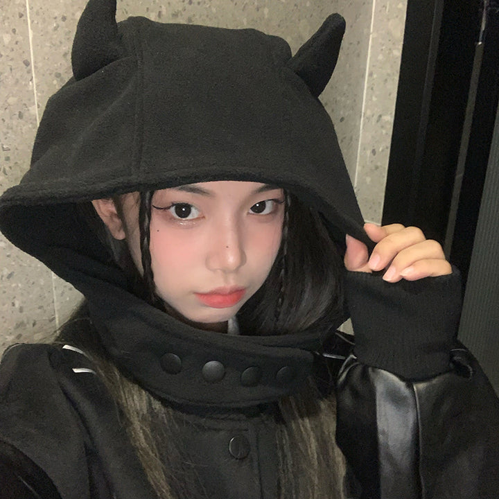 Black Little Devil Ear Hat