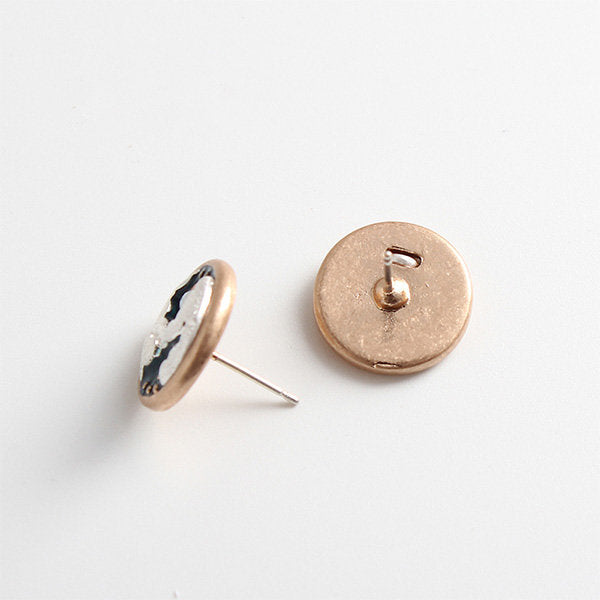 Sun and Moon Enamel Earrings