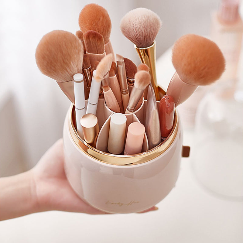 Rotating Dustproof Makeup Brush Organizer