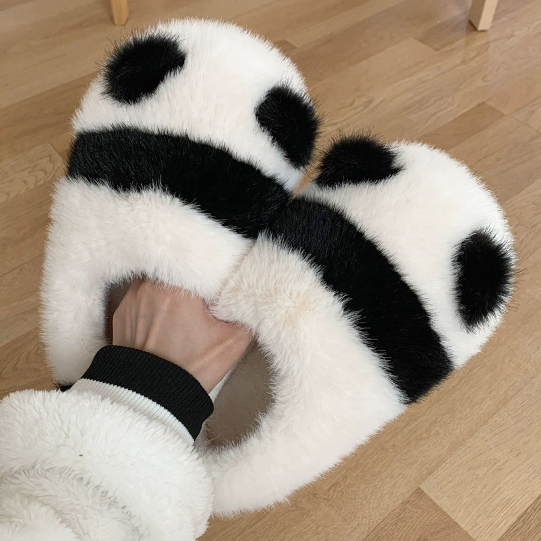 Lovely Panda Plush Slippers