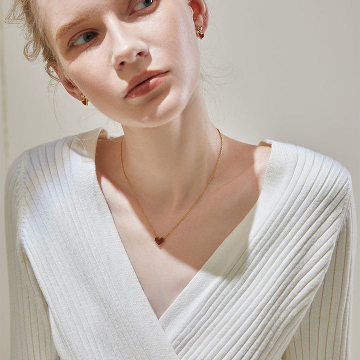 Red Heart-shaped Necklace