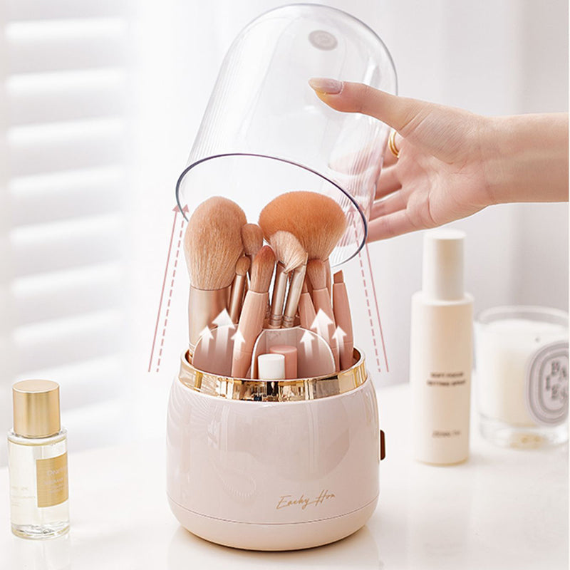 Rotating Dustproof Makeup Brush Organizer