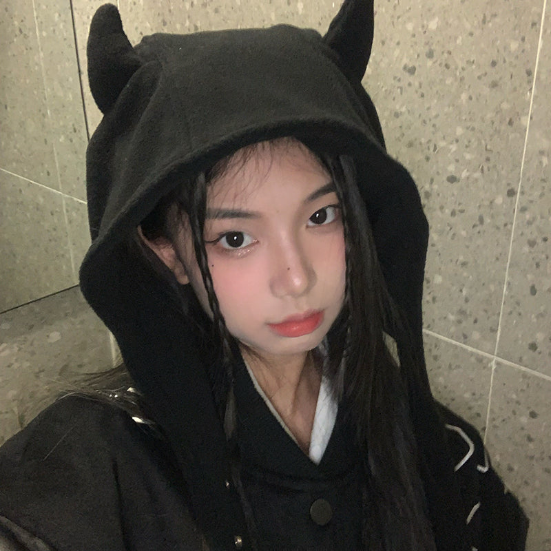 Black Little Devil Ear Hat