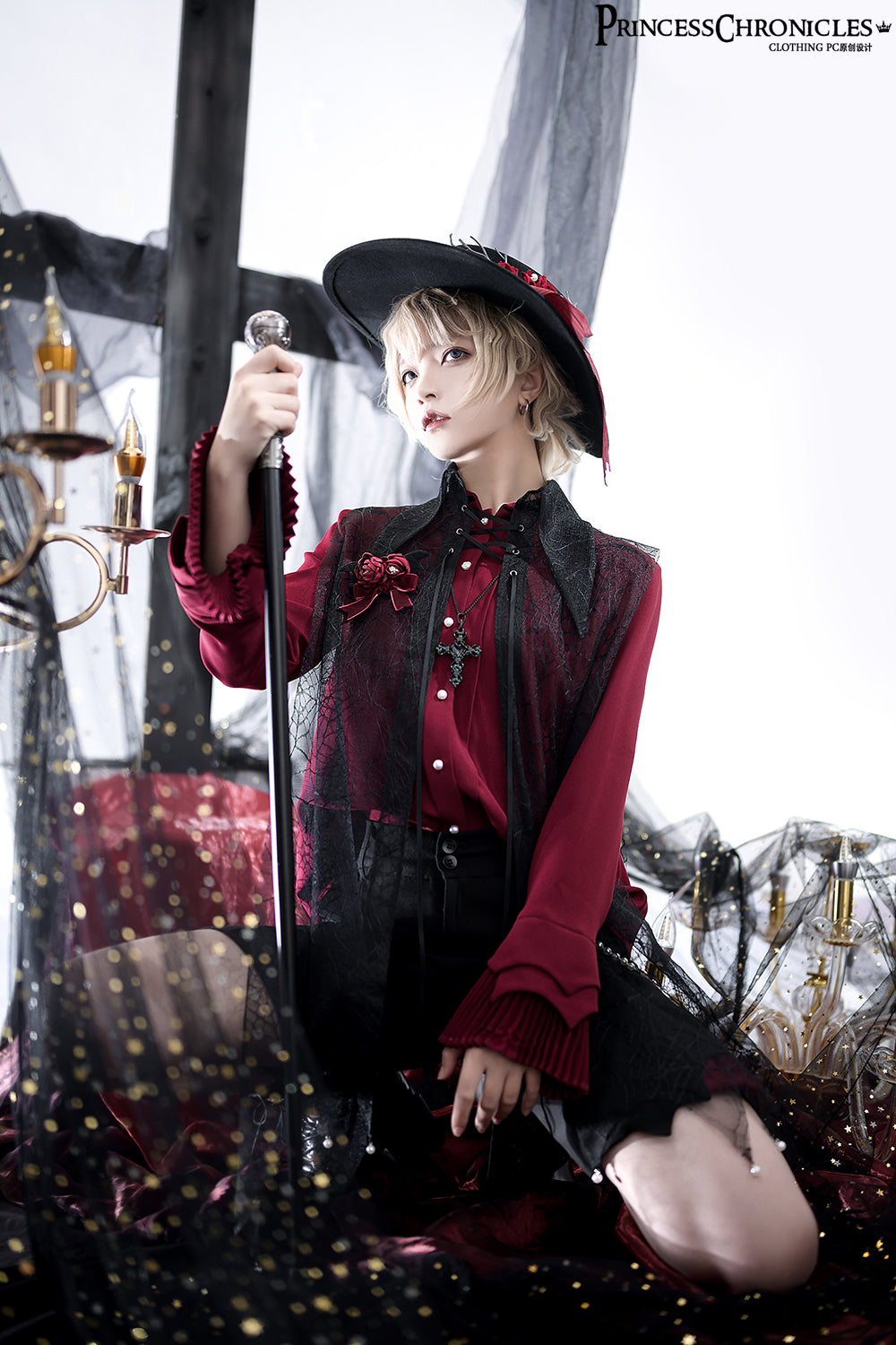 Prince red long-sleeve shirt