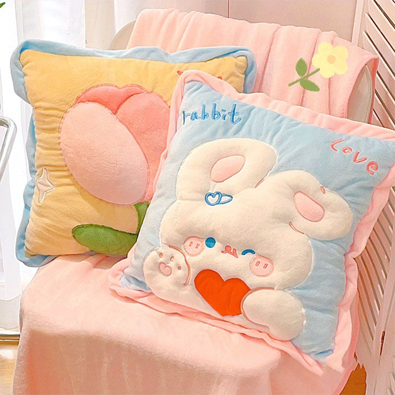 Rabbit Tulip Pillow