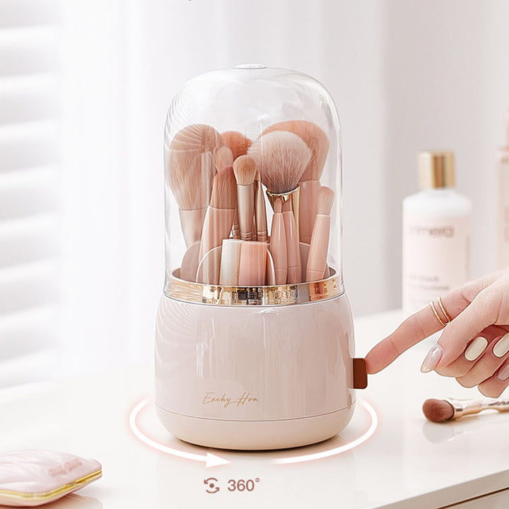 Rotating Dustproof Makeup Brush Organizer