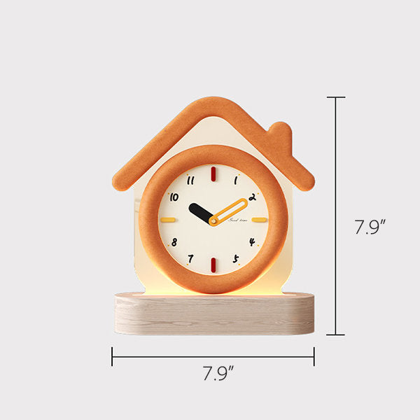 Cute House Clock - With Light