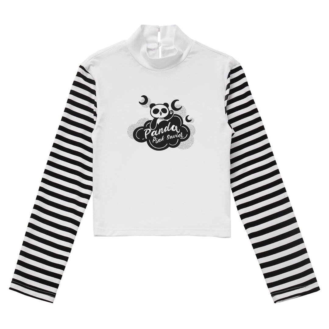 Panda Pattern Coat Skirt Top Socks