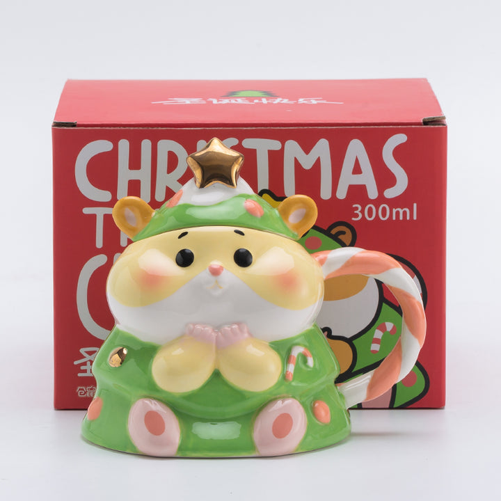 Christmas Hamster Ceramic Mug