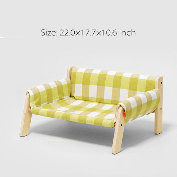 Wood Sofa Shaped Cat Bed