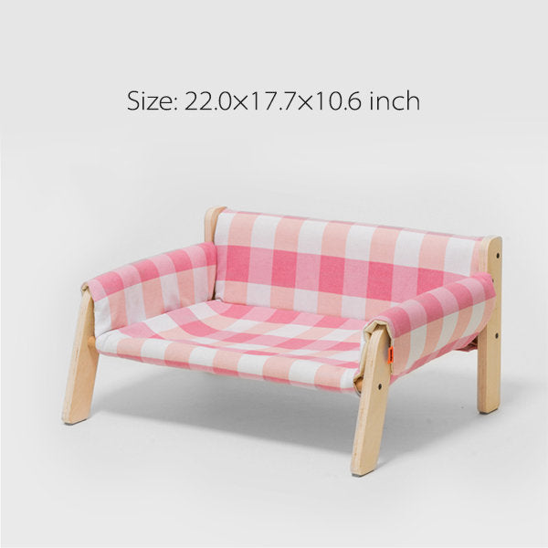 Wood Sofa Shaped Cat Bed