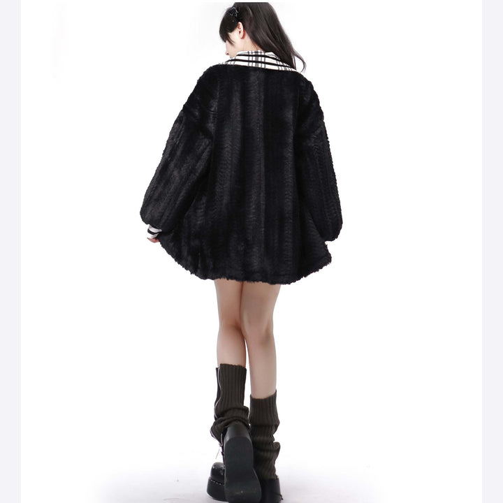 Panda Pattern Coat Skirt Top Socks