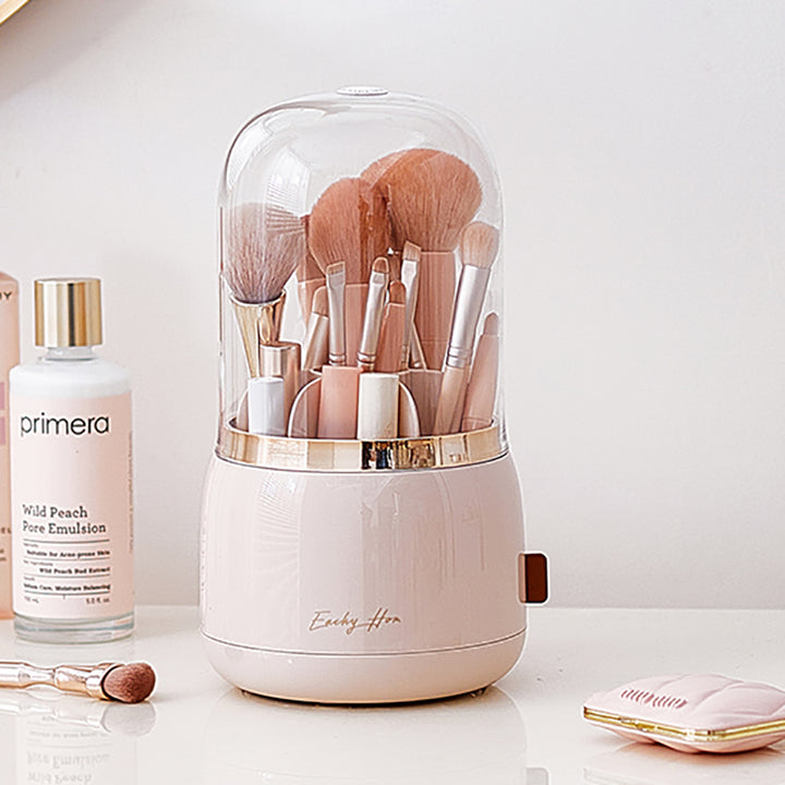 Rotating Dustproof Makeup Brush Organizer