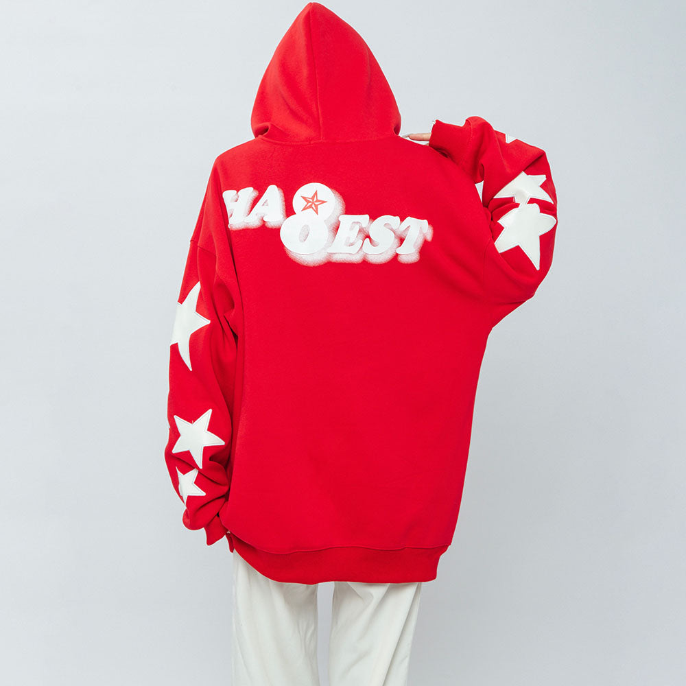 Stars Letters Print Loose Hoodie