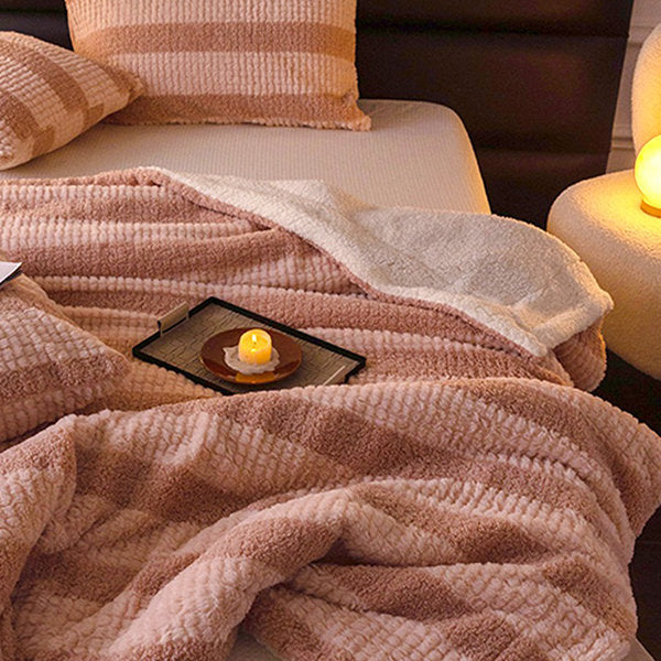 Thickened Striped Blanket