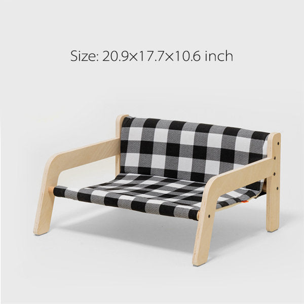 Wood Sofa Shaped Cat Bed