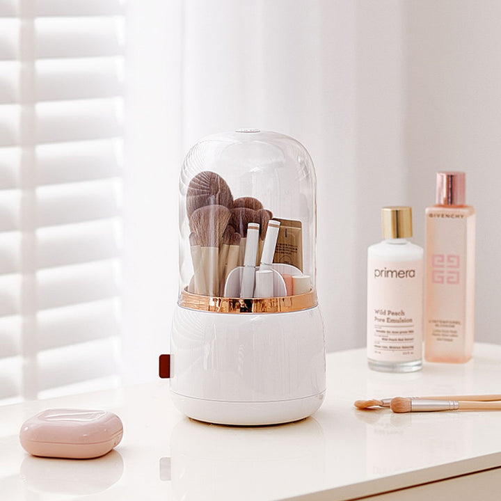 Rotating Dustproof Makeup Brush Organizer