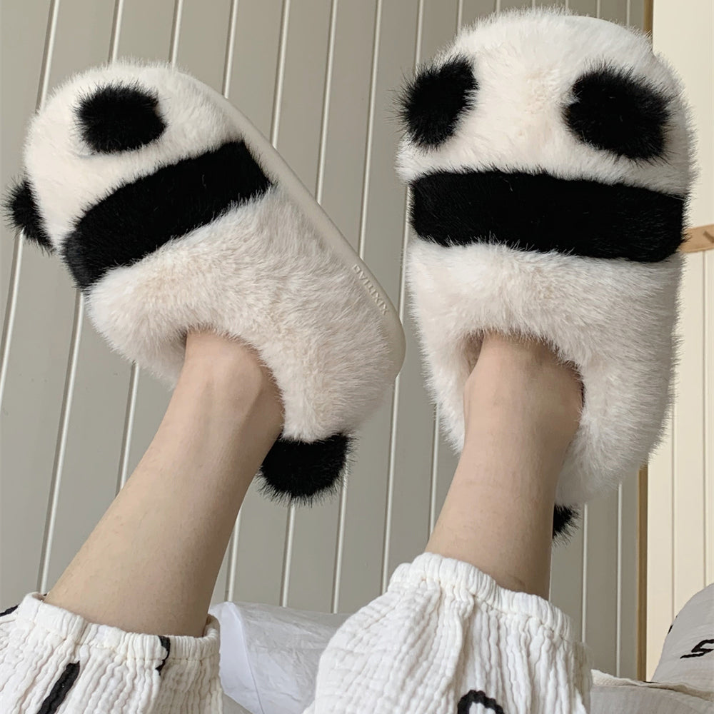 Lovely Panda Plush Slippers