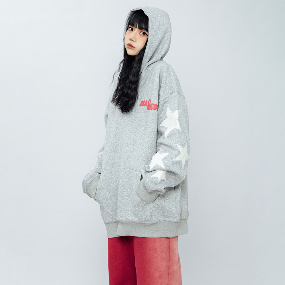 Stars Letters Print Loose Hoodie