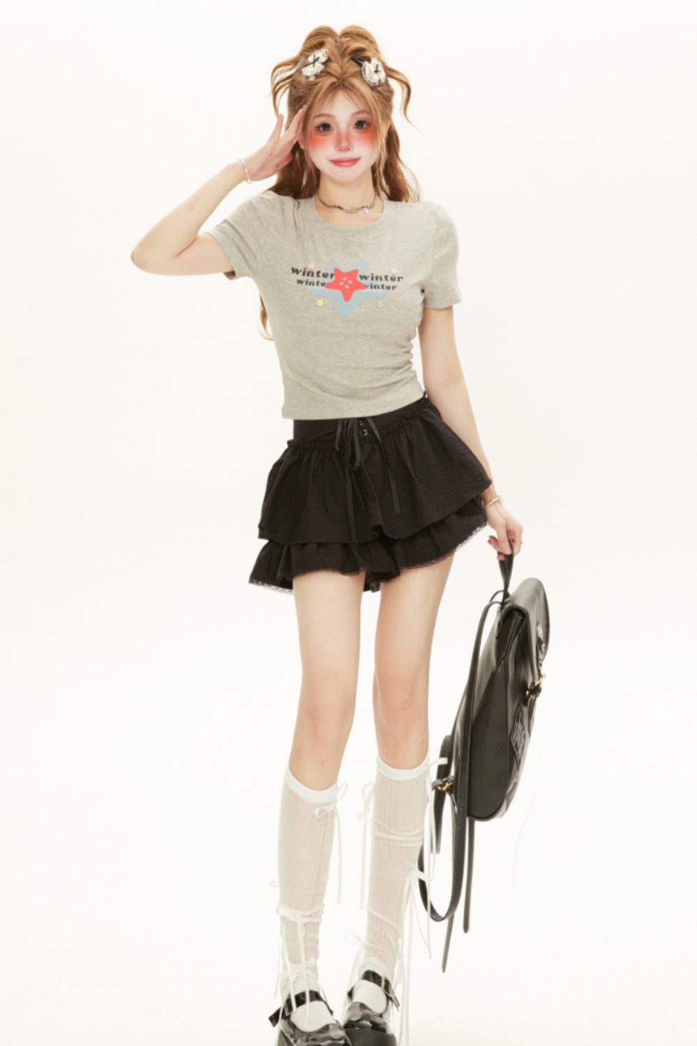Colorful Button Print Short-Sleeve T-Shirt
