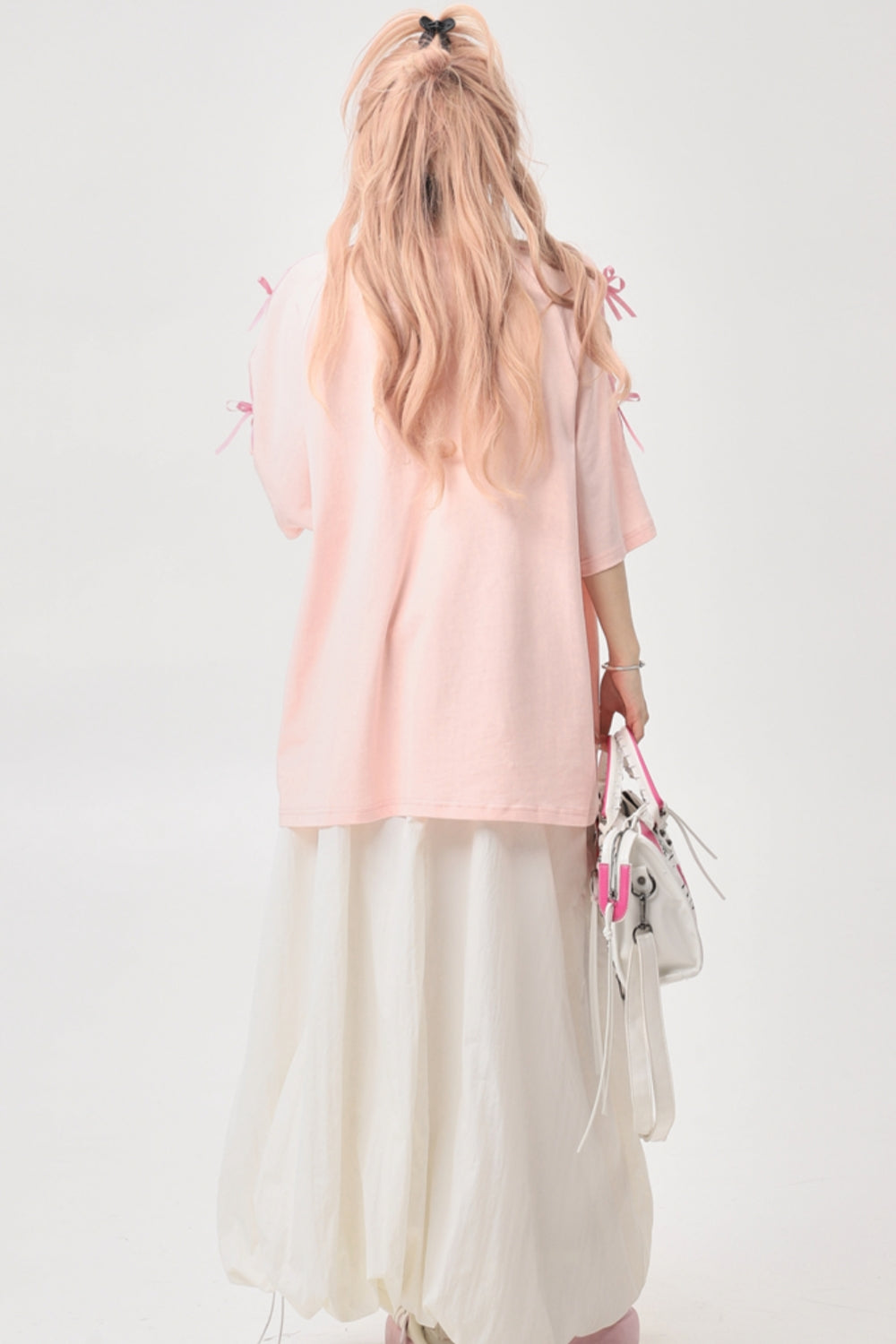 Embroidered Bow Relaxed Fit Tee