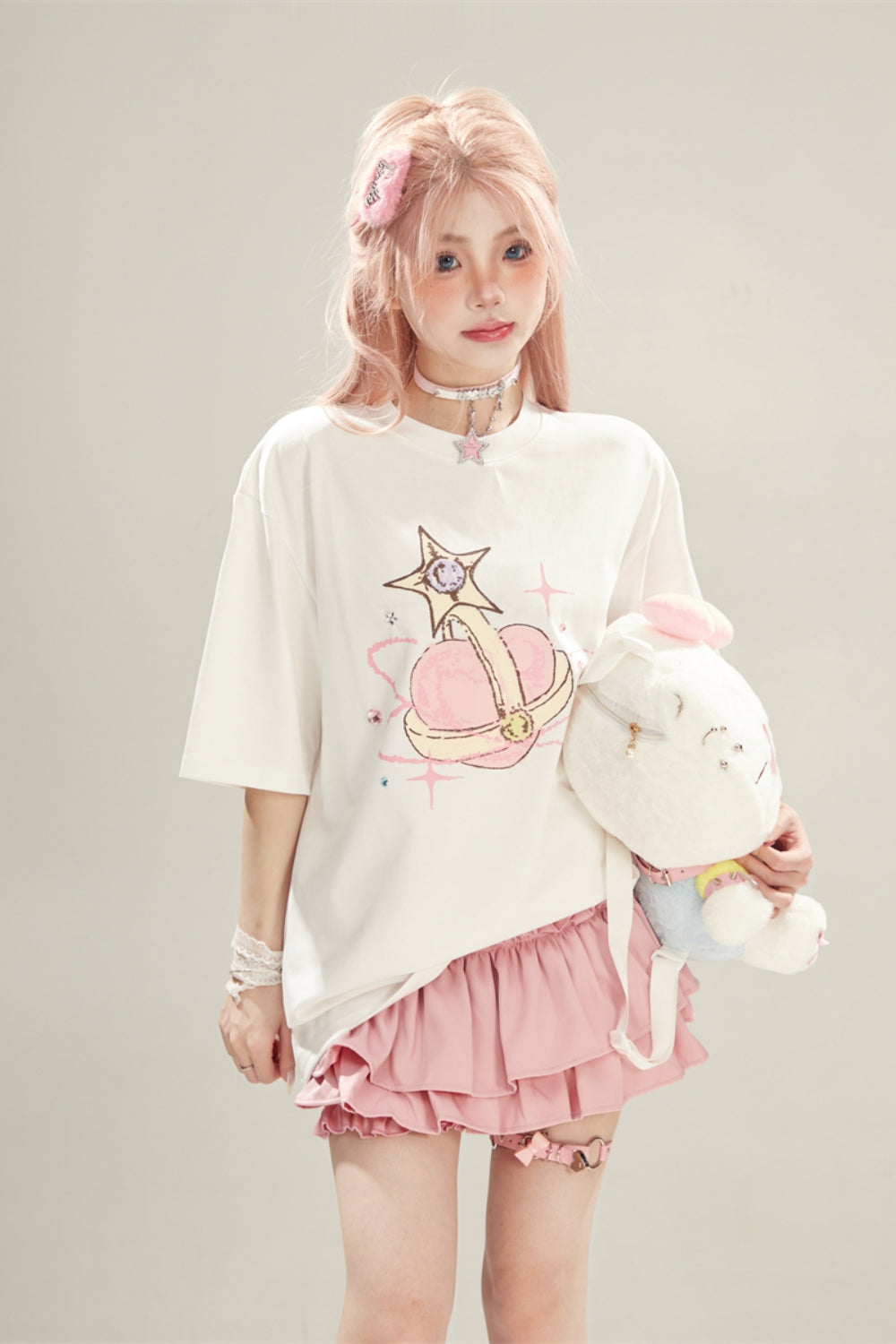 Heart Print Relaxed Fit Tee