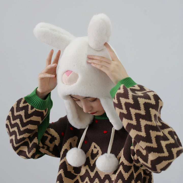 Lovely Bunny Ear Plush Hat