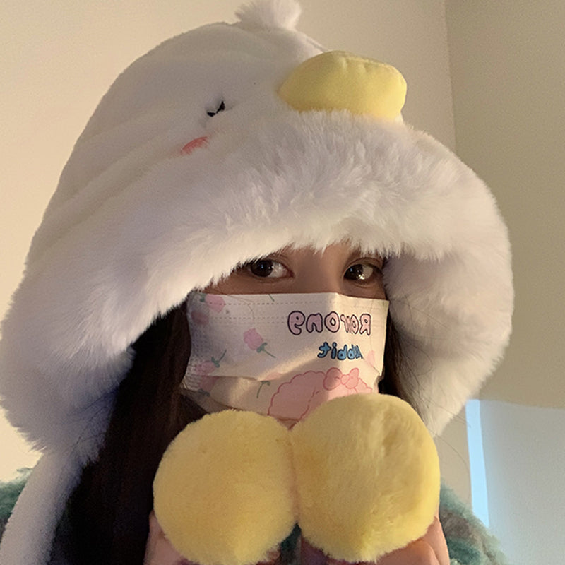 Lovely Cartoon Duck Plush Hat