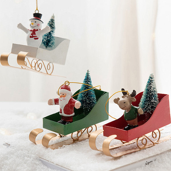 Festive Sleigh Ride Christmas Ornament