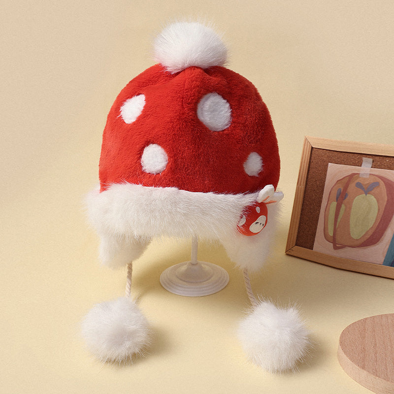 Polka Dot Plush Hat