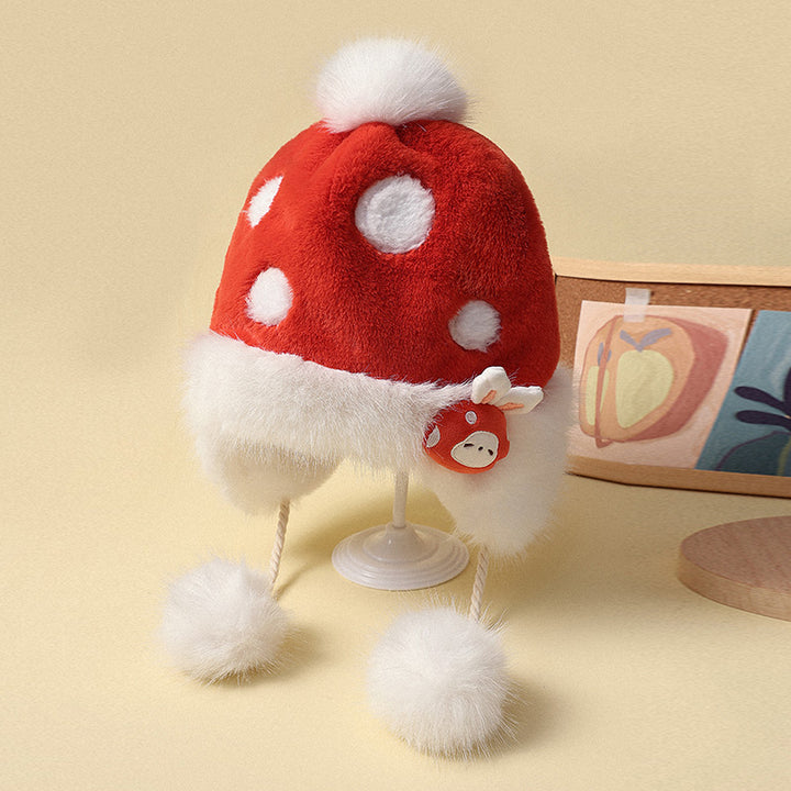Polka Dot Plush Hat