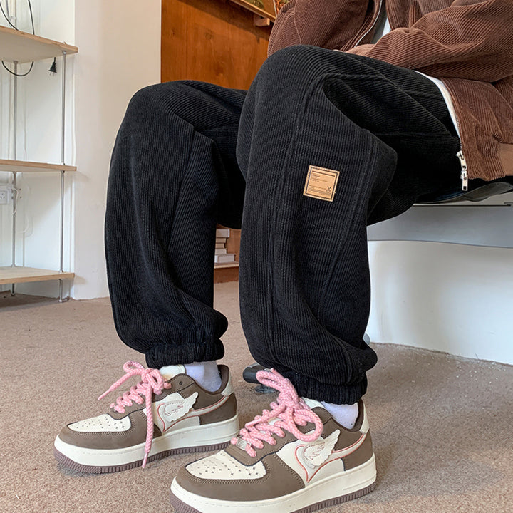 Winter Fleece Thickened Loose-Fit Harem Casual Pants