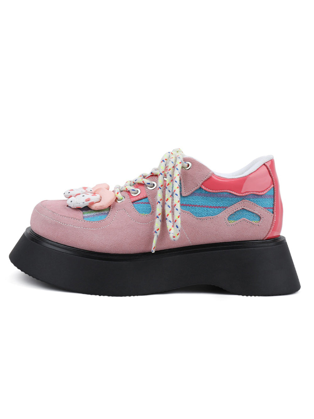 Pink Y2K Casual Flats with Round Toes