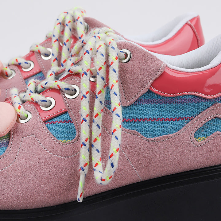 Pink Y2K Casual Flats with Round Toes