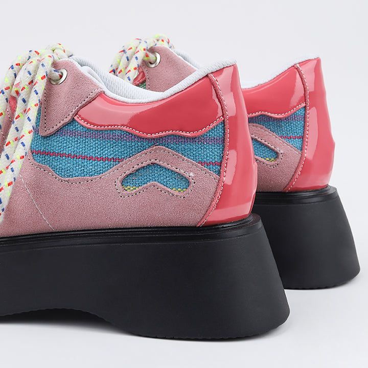 Pink Y2K Casual Flats with Round Toes