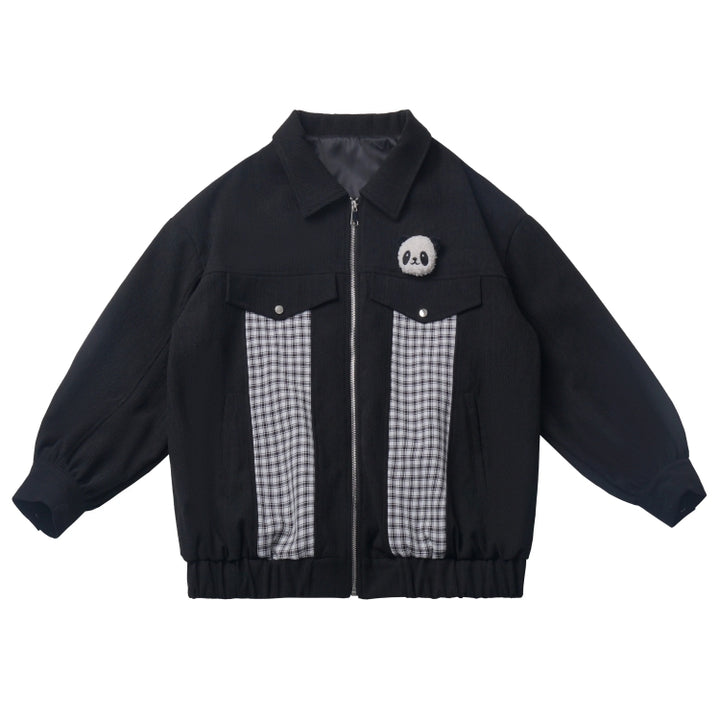 Panda Patch Gingham Shirt /Pants /Jacket