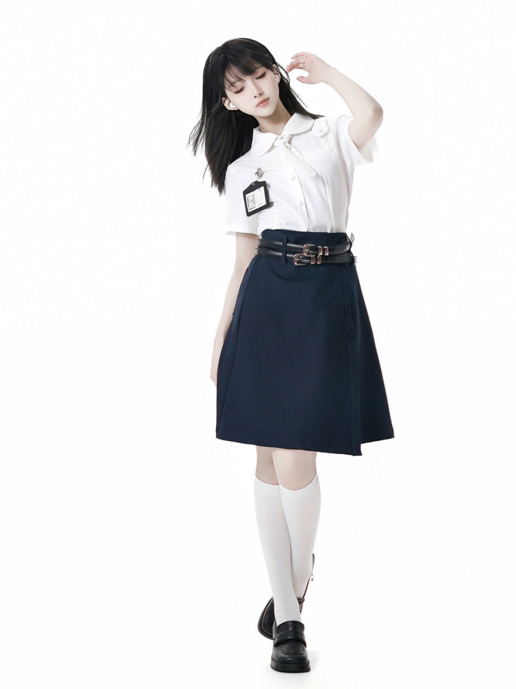 Preppy Schoolgirl Shirt / Skirt / Shorts