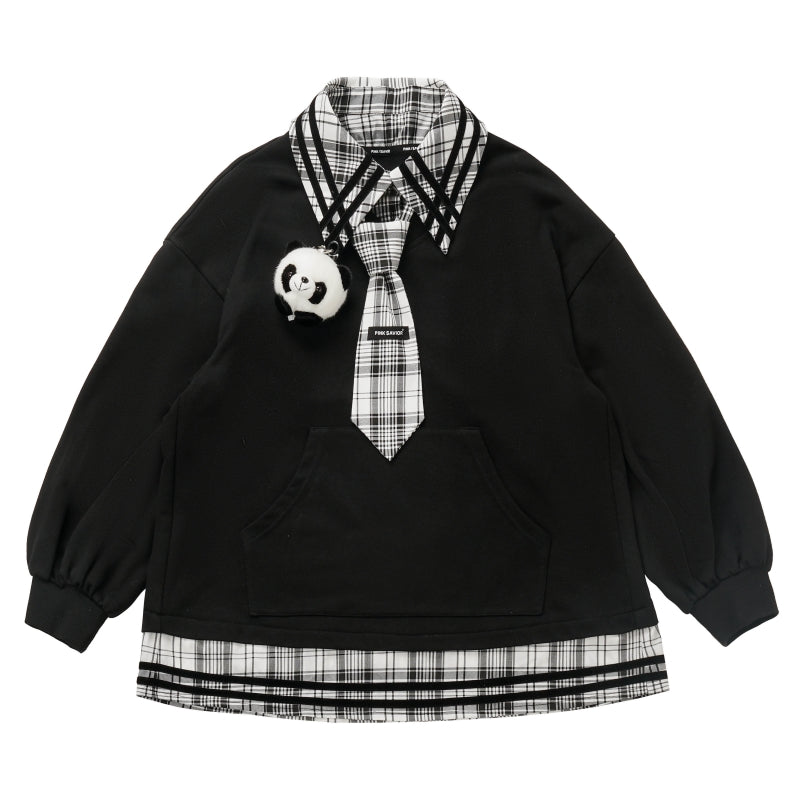 Plaid School Uniform Bow Coat / Hoodie / Shirt / Skirt / Leg Warmers