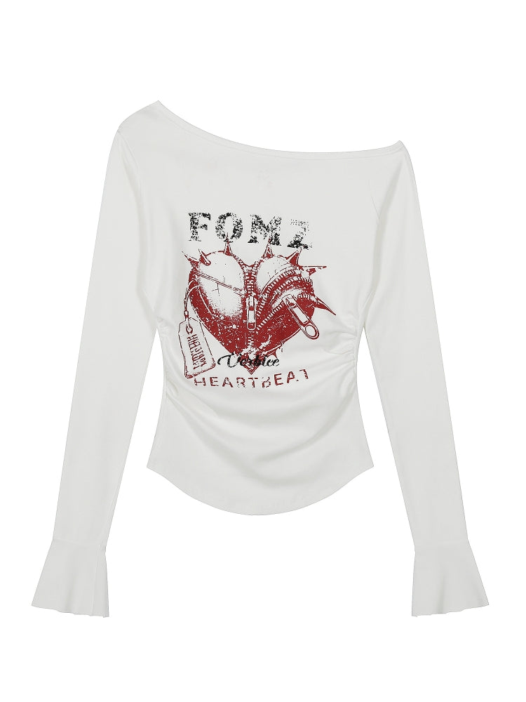 Cool Off-Shoulder T-Shirt – Slim Fit Flattering Spring Base Layer