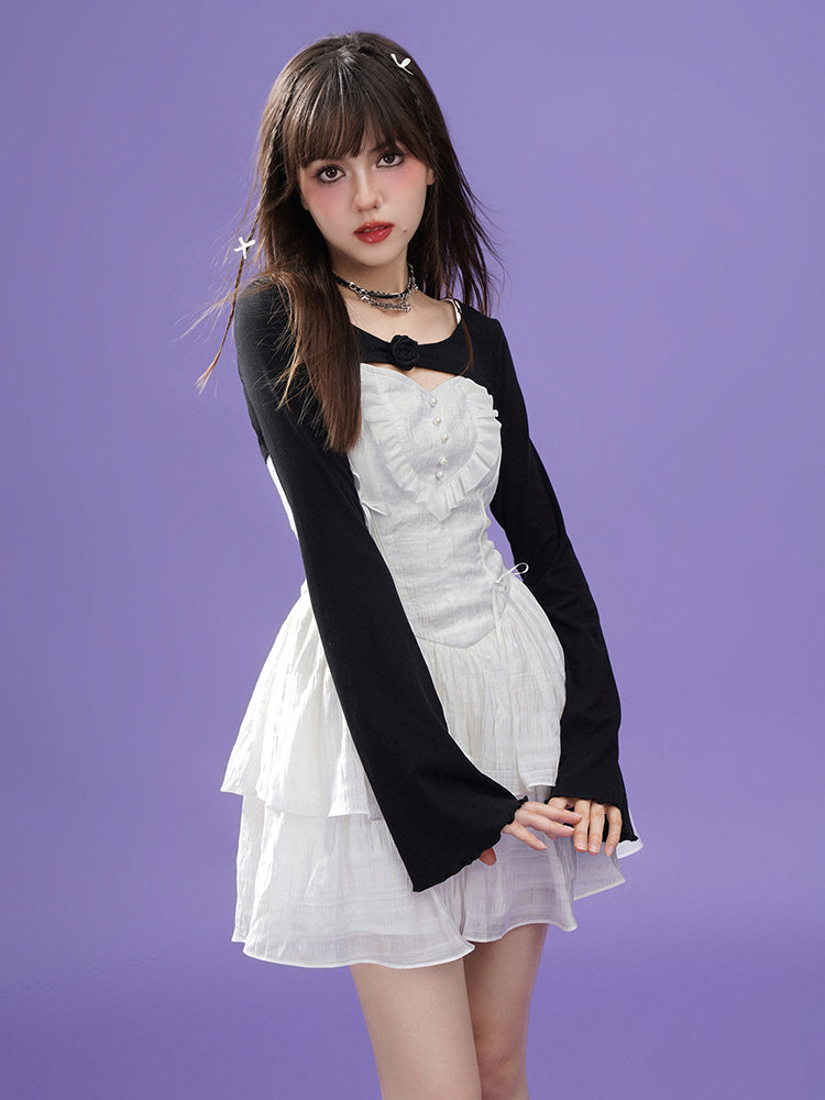 Dark Rose Short Long-Sleeve Blouse Sun Protection Top