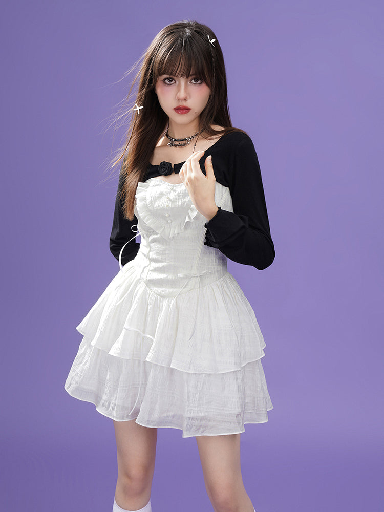 Dark Rose Short Long-Sleeve Blouse Sun Protection Top