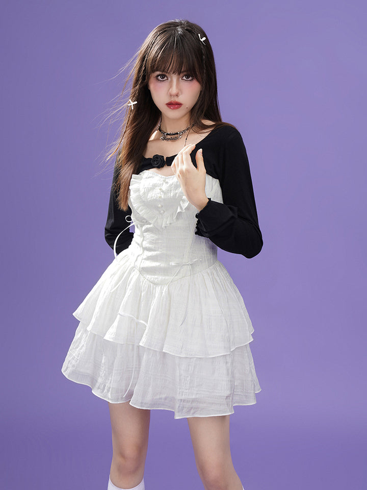 Dark Rose Short Long-Sleeve Blouse Sun Protection Top