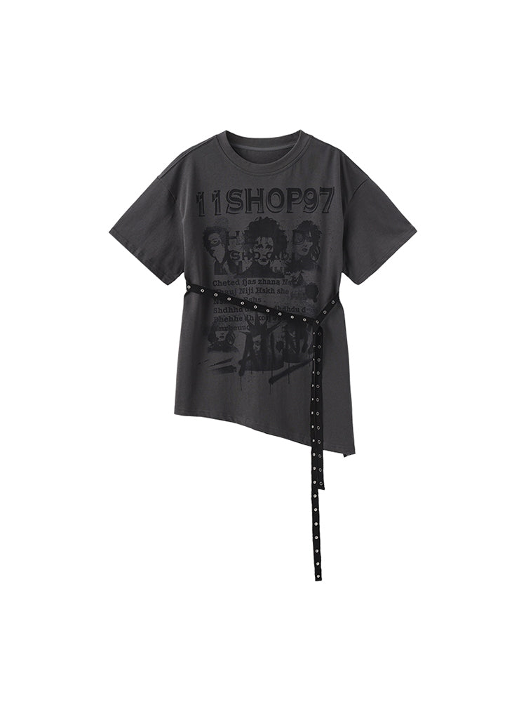 Hot Girl Street Style Oversized Irregular T-shirt