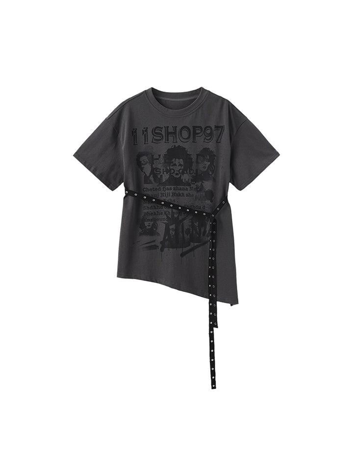 Hot Girl Street Style Oversized Irregular T-shirt