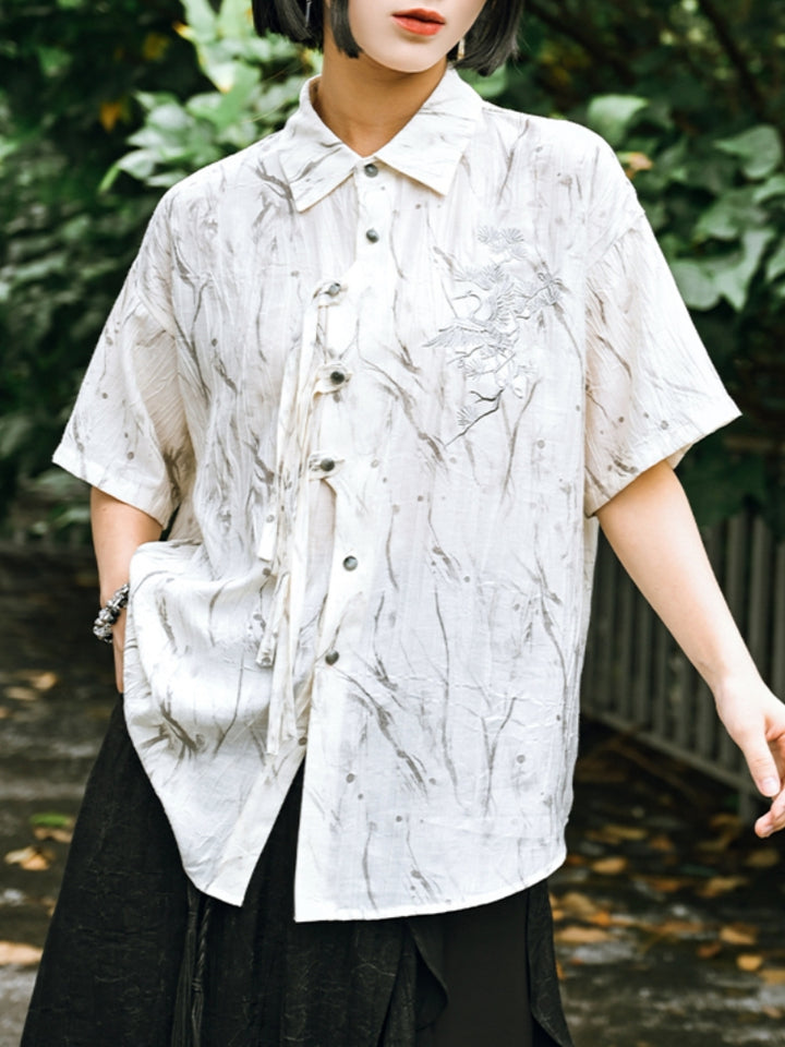 Summer Tassel Jacquard Shirt