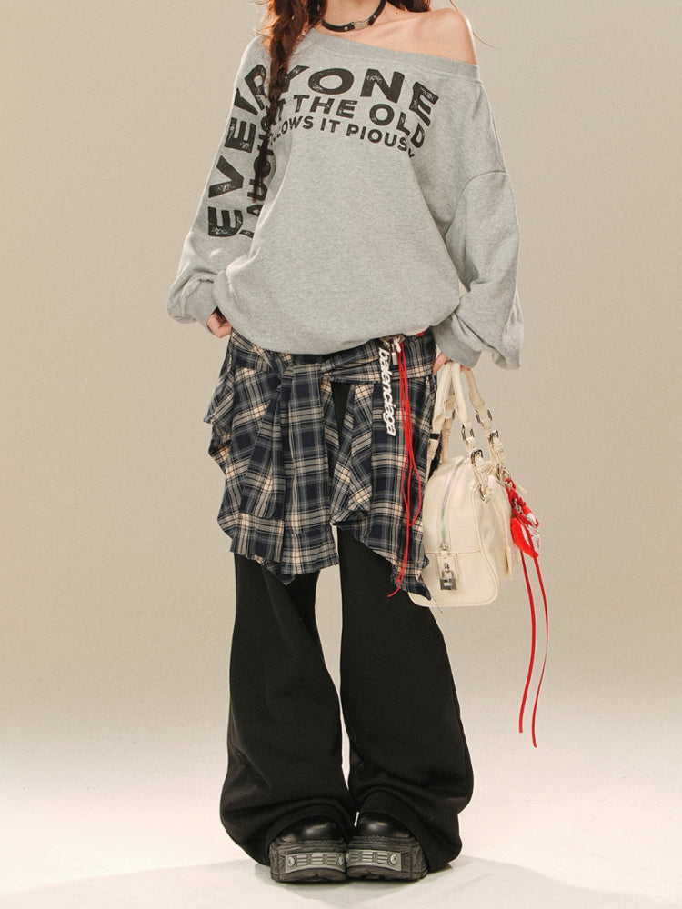 Black Loose Wide-Leg Pants for Fall Winter
